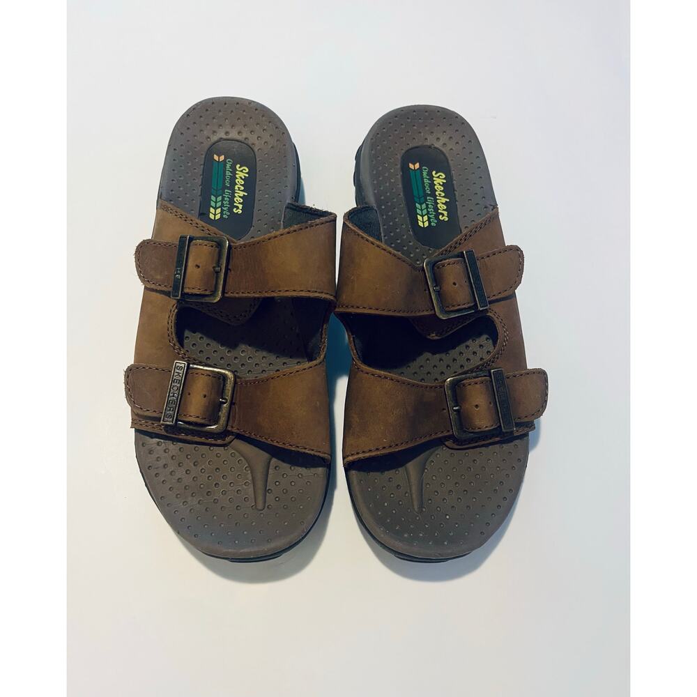 Skechers leather slides